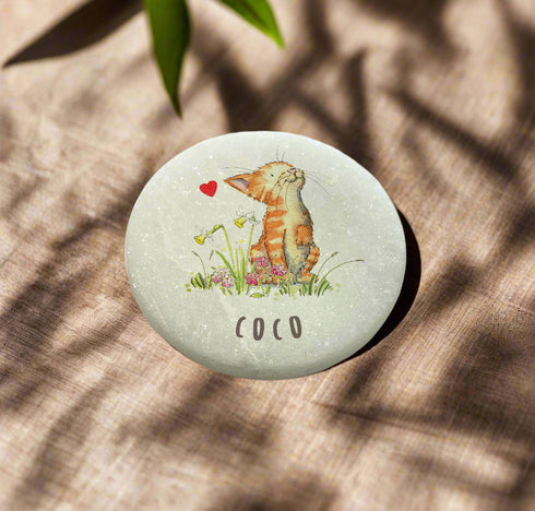 Cat Ginger Marble Memorial